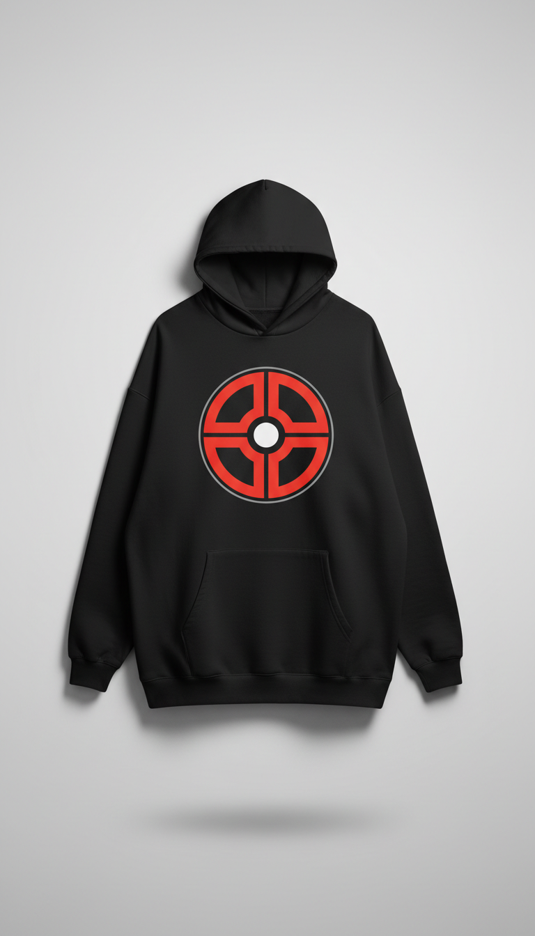 Oversized Logo Hoodie Midnight Black