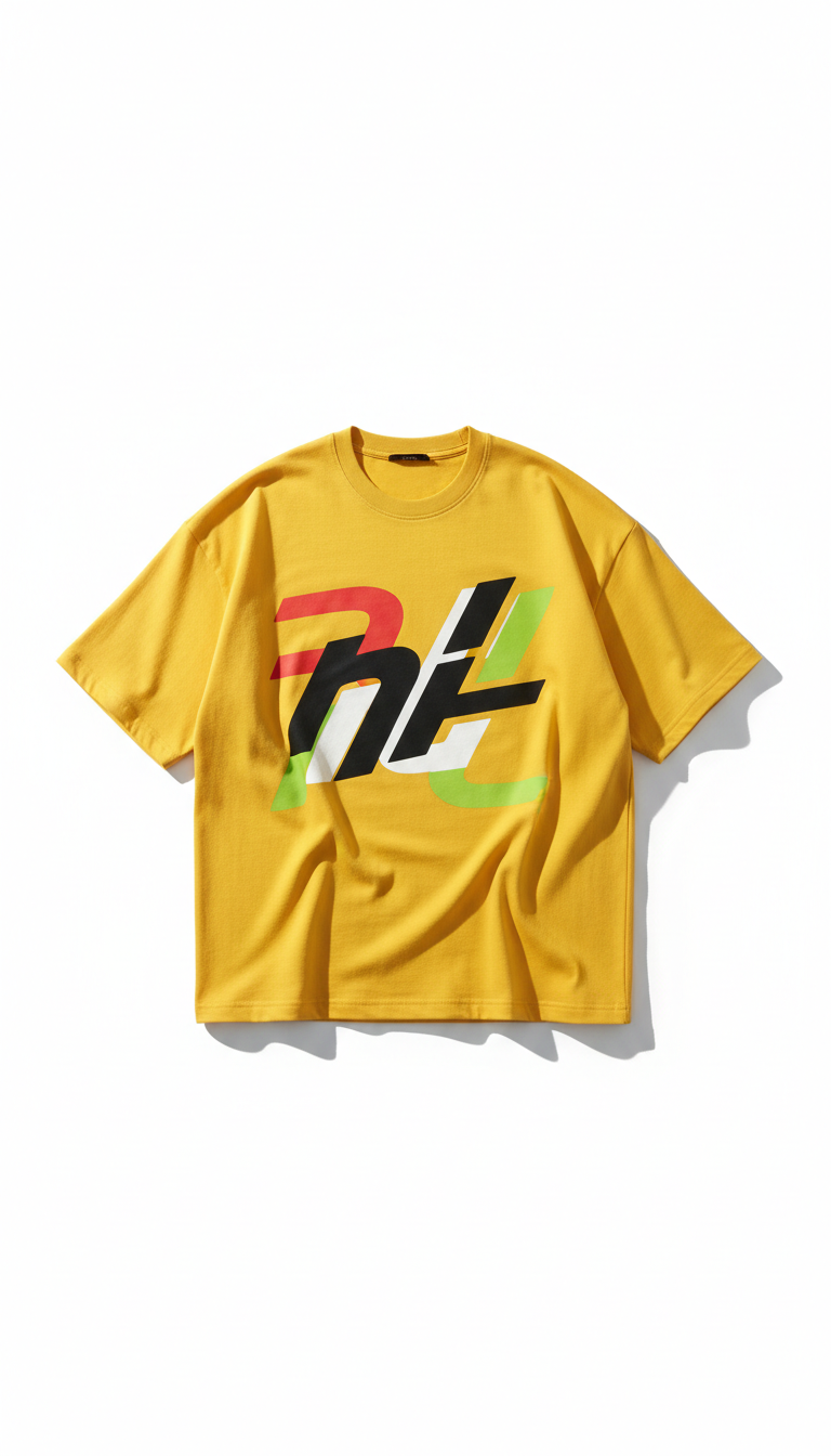 City Yellow oversized statement tee