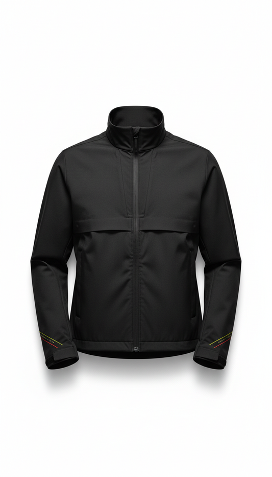 Concrete Black technical windbreaker jacket